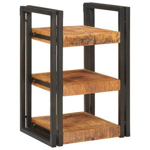 Nachttisch Mango Massivholz Braun/Schwarz