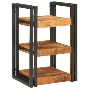 Nachttisch Mango Massivholz Braun/Schwarz
