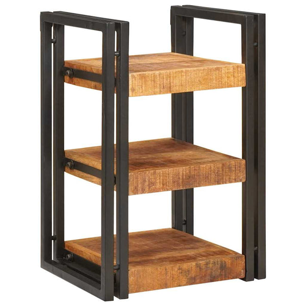 Nachttisch Mango Massivholz Braun/Schwarz