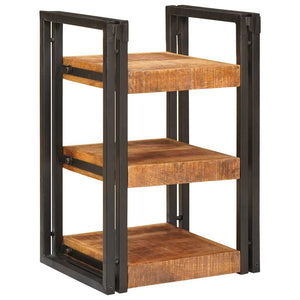 Nachttisch Mango Massivholz Braun/Schwarz
