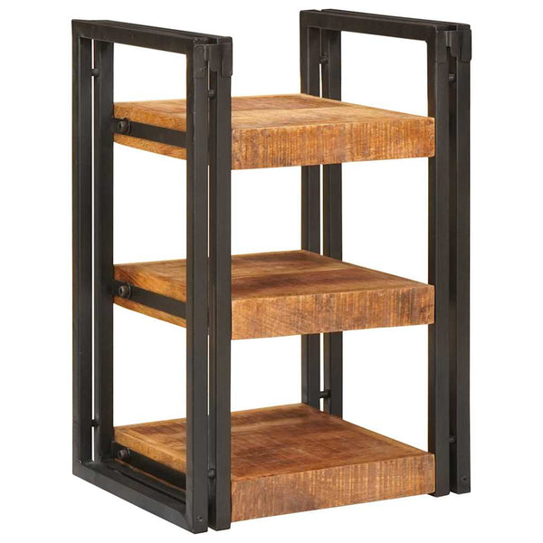 Nachttisch Mango Massivholz Braun/Schwarz