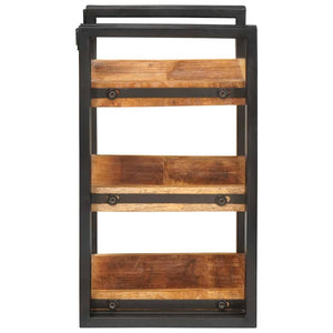 Nachttisch Mango Massivholz Braun/Schwarz
