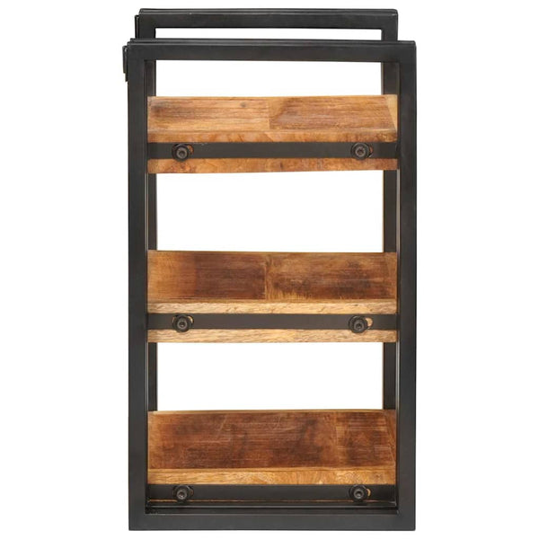 Nachttisch Mango Massivholz Braun/Schwarz