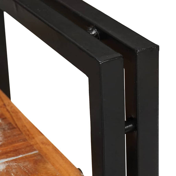 Nachttisch Braun Schwarz Massivholz