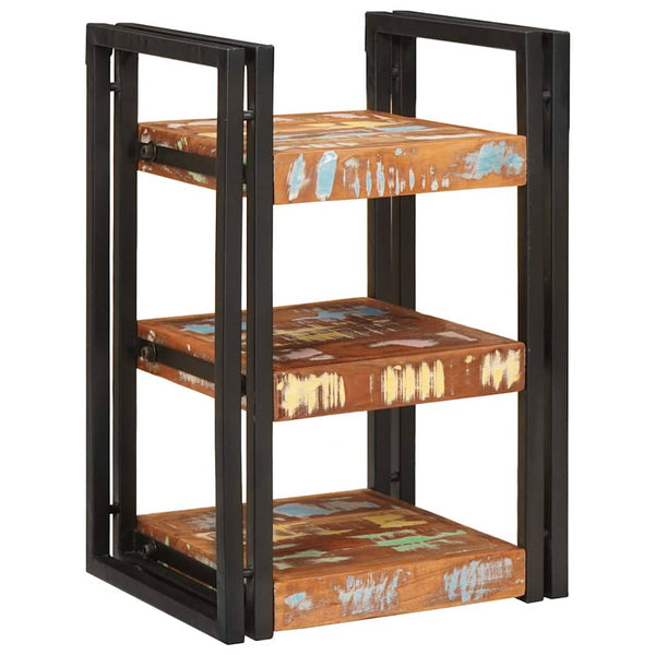 Nachttische 2er Set Braun Schwarz Altholz