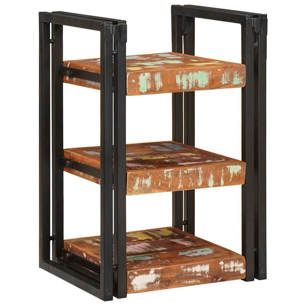 Nachttische 2er Set Braun Schwarz Altholz
