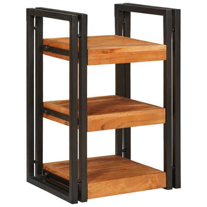 Massivholz Nachttisch Braun Schwarz 38x33x58 cm