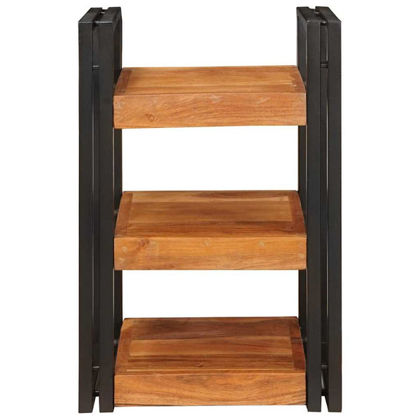 Massivholz Nachttisch Braun Schwarz 38x33x58 cm