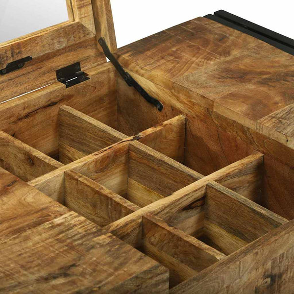 vidaXL Coiffeuses de chambre avec rangement Bois de manguier massif Marron