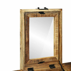 vidaXL Coiffeuses de chambre avec rangement Bois de manguier massif Marron