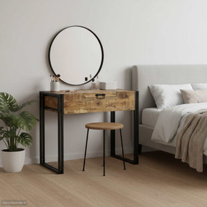vidaXL Coiffeuses de chambre avec rangement Bois de manguier massif Marron