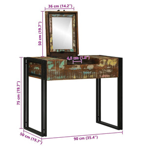 vidaXL Coiffeuses de chambre Multicolore Bois de récupération massif