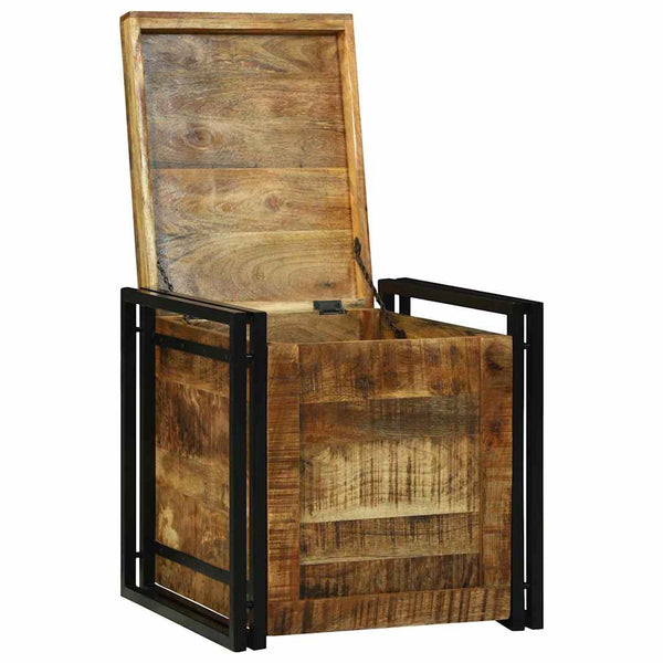 Aufbewahrungsbox Mangoholz 50x50x50 cm