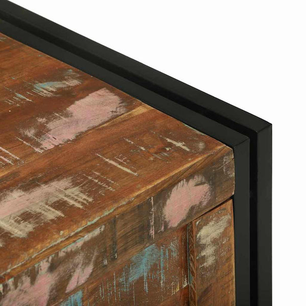Aufbewahrungsbox Altholz Braun/Schwarz 80x50x50cm