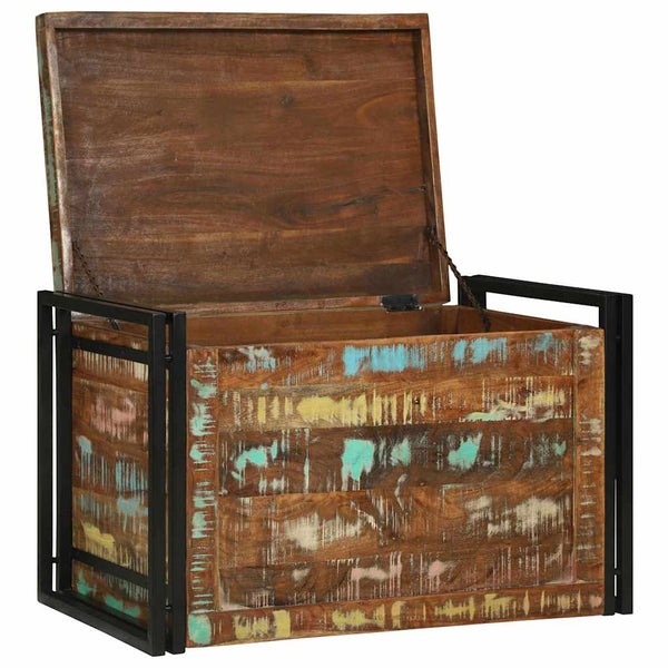 Aufbewahrungsbox Altholz Braun/Schwarz 80x50x50cm