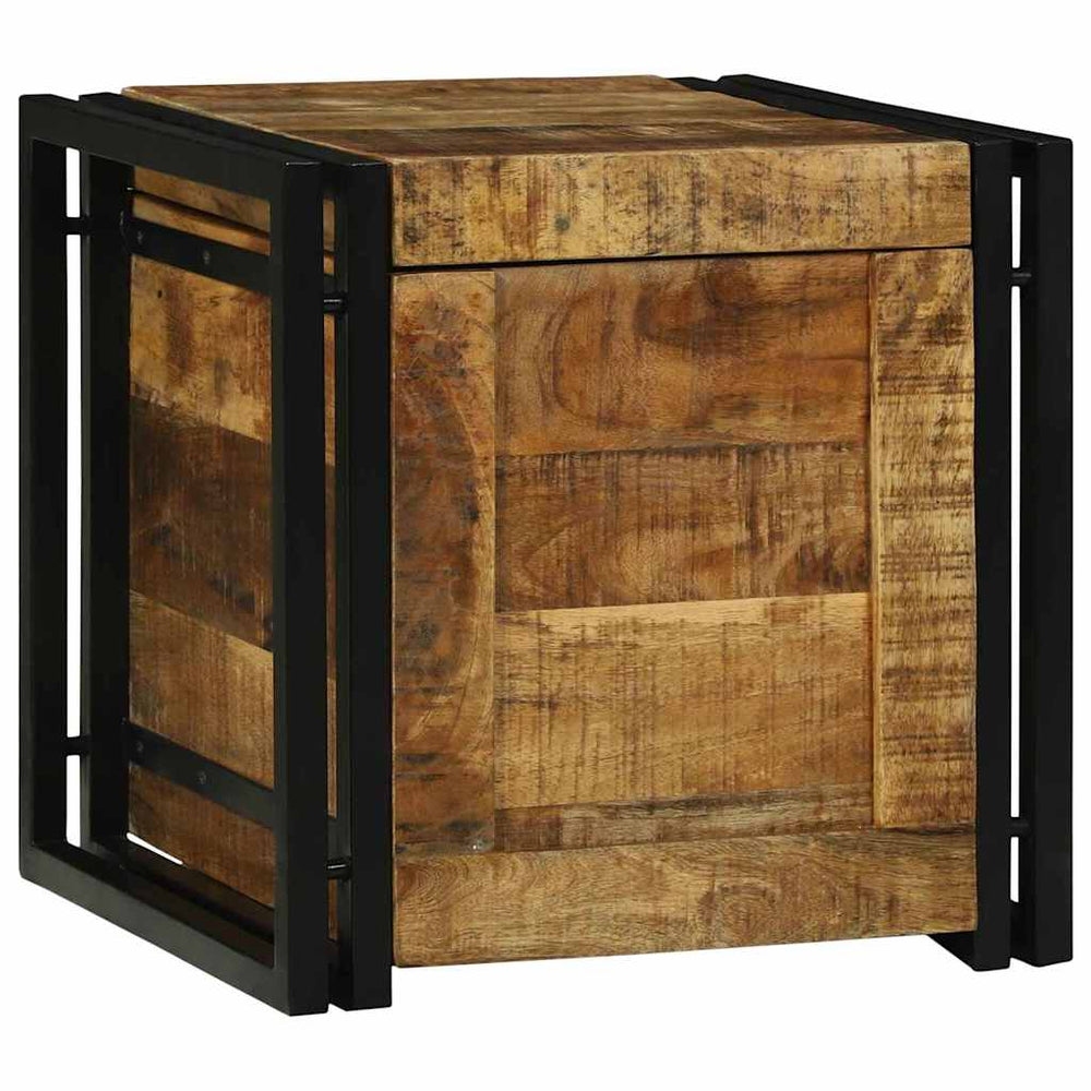 vidaXL Boîte de rangement avec mémoire 40 x 40 x 40 cm Bois de manguier massif