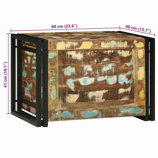 Aufbewahrungsbox Altholz Braun/Schwarz 60x40x41cm