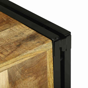 Weinregal aus Mango-Holz, Braun/Schwarz