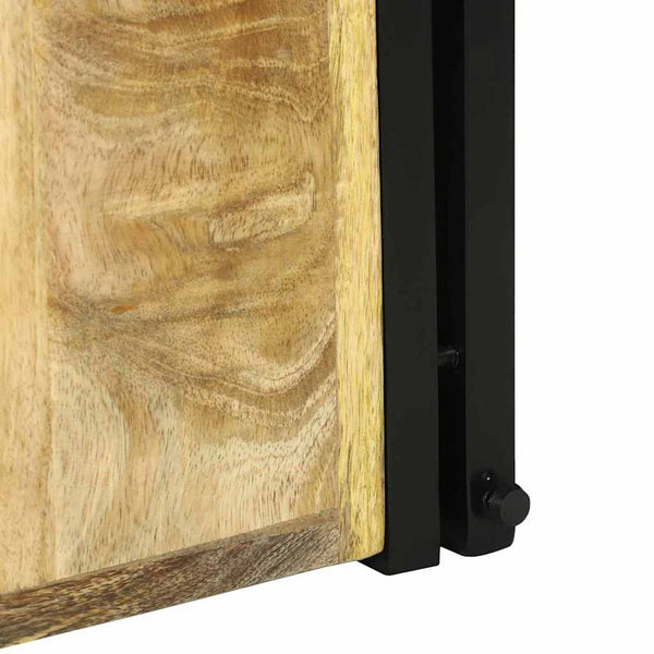 Weinregal aus Mango-Holz, Braun/Schwarz