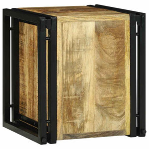 Weinregal aus Mango-Holz, Braun/Schwarz
