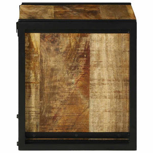 Weinregal aus Mango-Holz, Braun/Schwarz