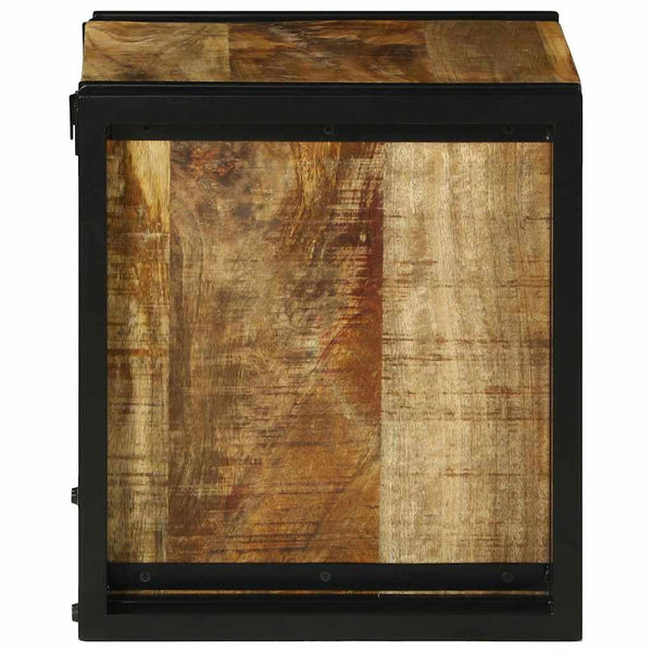 Weinregal aus Mango-Holz, Braun/Schwarz
