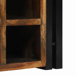 Weinregal aus massivem Recyclingholz 35x35x39 cm