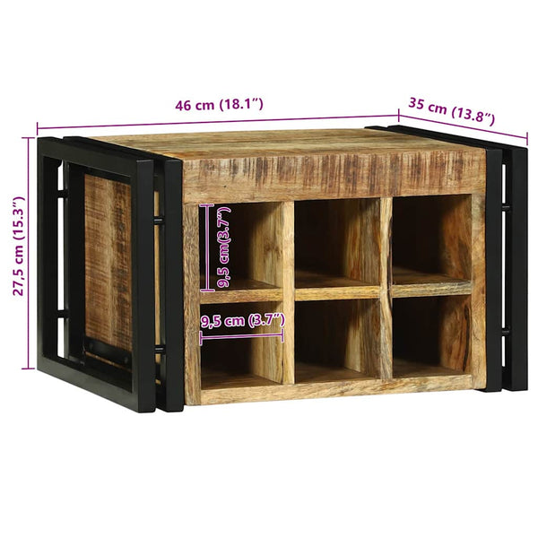 Massivholz Weinregal für 12 Flaschen (2er Set)