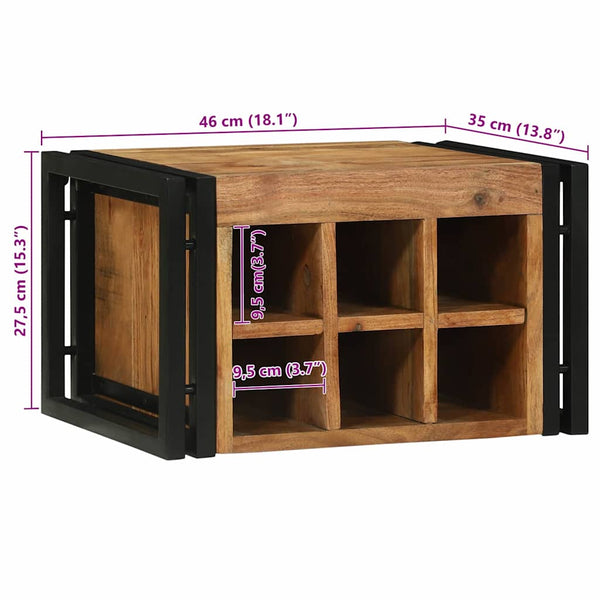 Massivholz Weinregal für 10 Flaschen
