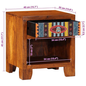 Akazie Nachttisch Massivholz 40x35x45 cm