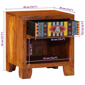Akazie Nachttisch Massivholz 40x35x45 cm