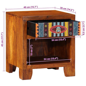 Nachttisch 2er Set Akazie Massivholz 40x35x45 cm