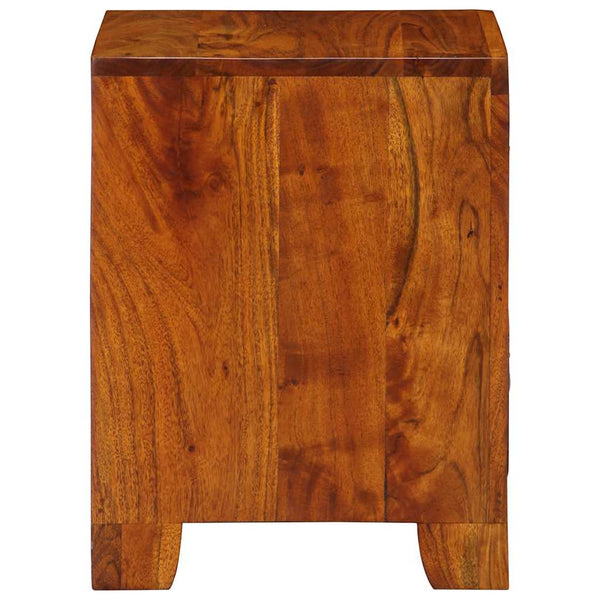 Nachttisch Akazie Massivholz 35x35cm 2er-Set