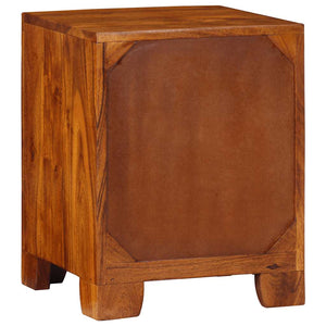 Nachttisch Akazie Massivholz 35x35cm 2er-Set