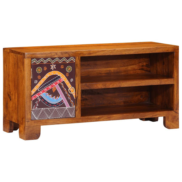 Mehrfarbiger TV-Schrank Akazie Massivholz 90 cm