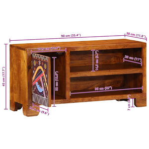 Mehrfarbiger TV-Schrank Akazie Massivholz 90 cm