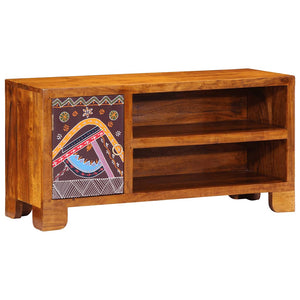 Mehrfarbiger TV-Schrank Akazie Massivholz 90 cm