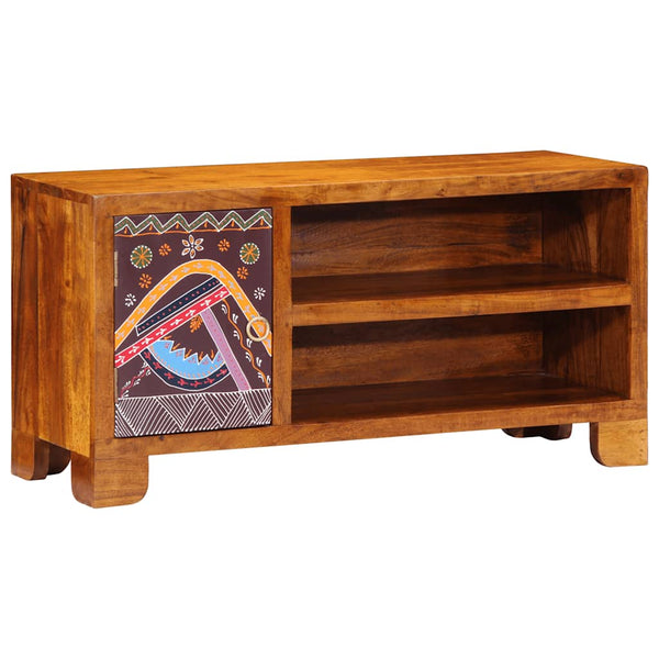 Mehrfarbiger TV-Schrank Akazie Massivholz 90 cm