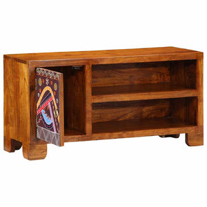 Mehrfarbiger TV-Schrank Akazie Massivholz 90 cm