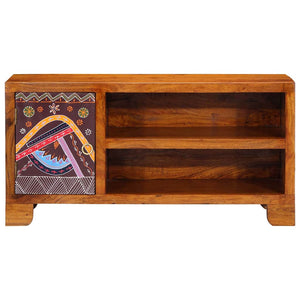 Mehrfarbiger TV-Schrank Akazie Massivholz 90 cm
