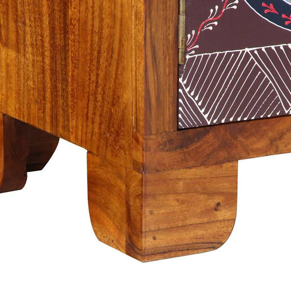 Mehrfarbiger TV-Schrank Akazie Massivholz 90 cm