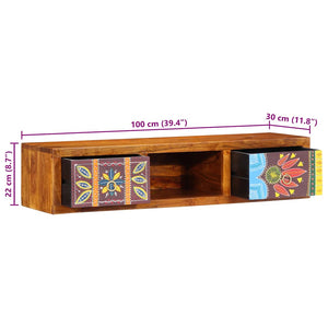 Mehrfarbiger TV-Wandschrank Akazie 100 cm