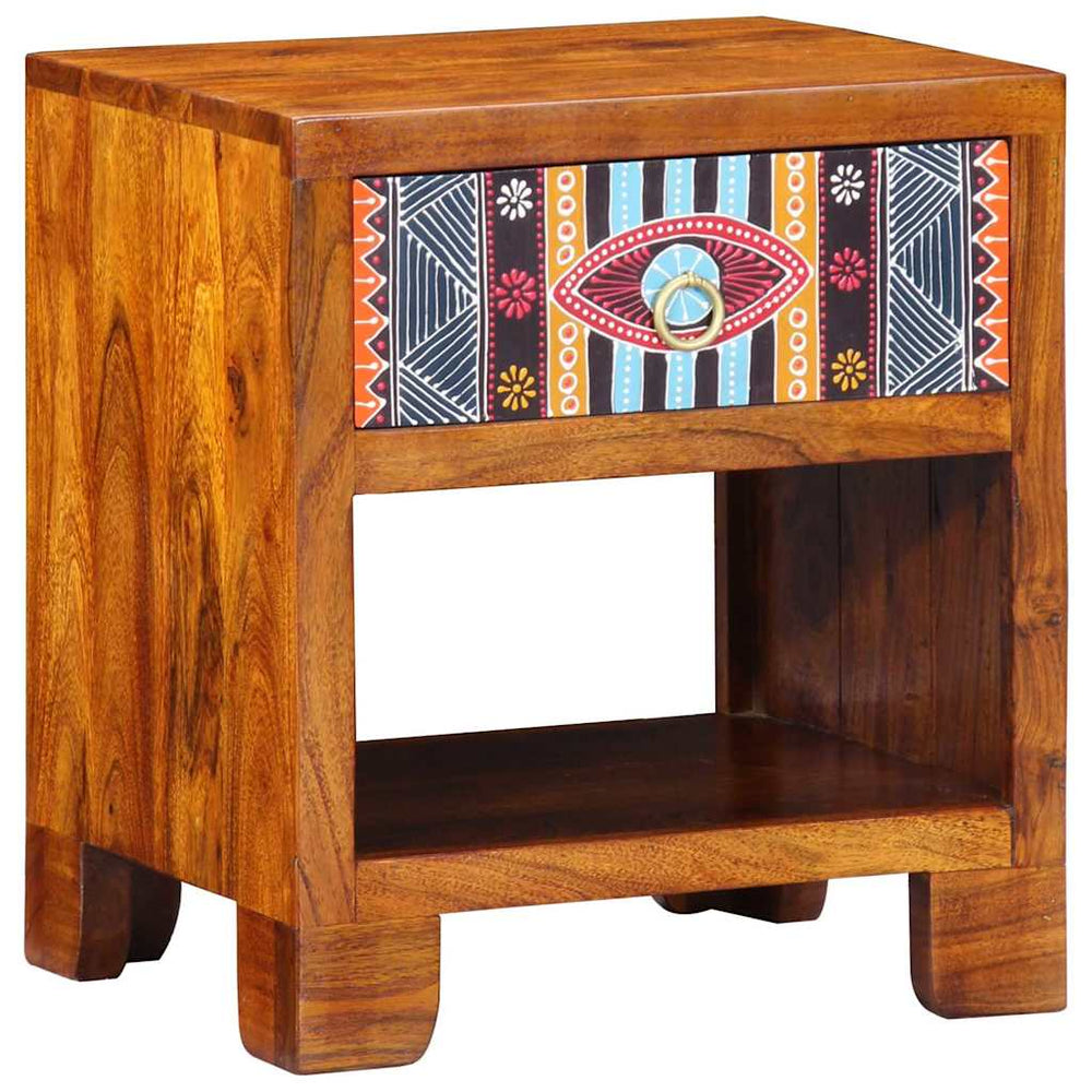 Mehrfarbiges Sideboard Akazie Massivholz 40x45cm