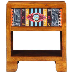 Mehrfarbiges Sideboard Akazie Massivholz 40x45cm