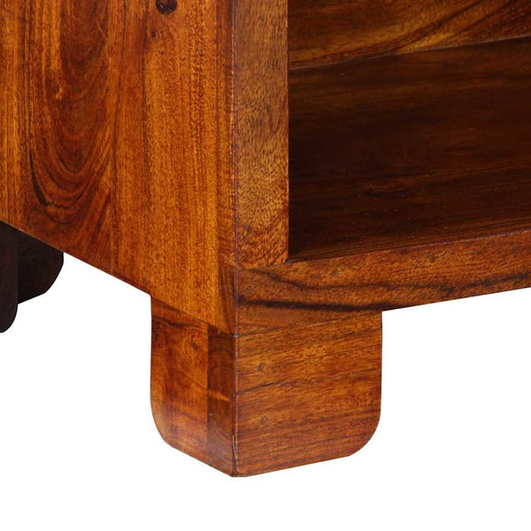 Schuhschrank Akazie Massivholz Braun