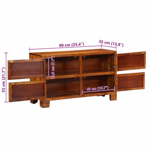 Schuhschrank Akazie Braun 90x35x55cm