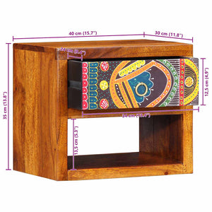 Nachttisch Braun Akazie Massivholz 40x35x35 cm