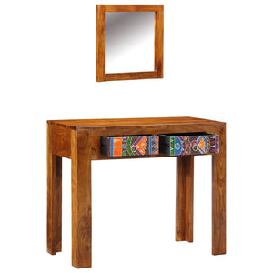 Brauner Schminktisch Akazie Massivholz 90x45x75 cm