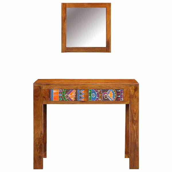 Brauner Schminktisch Akazie Massivholz 90x45x75 cm