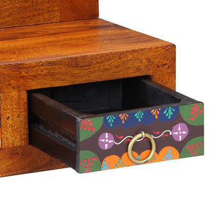 Wandschrank mit Spiegel Akazie Braun 40x20x50cm
